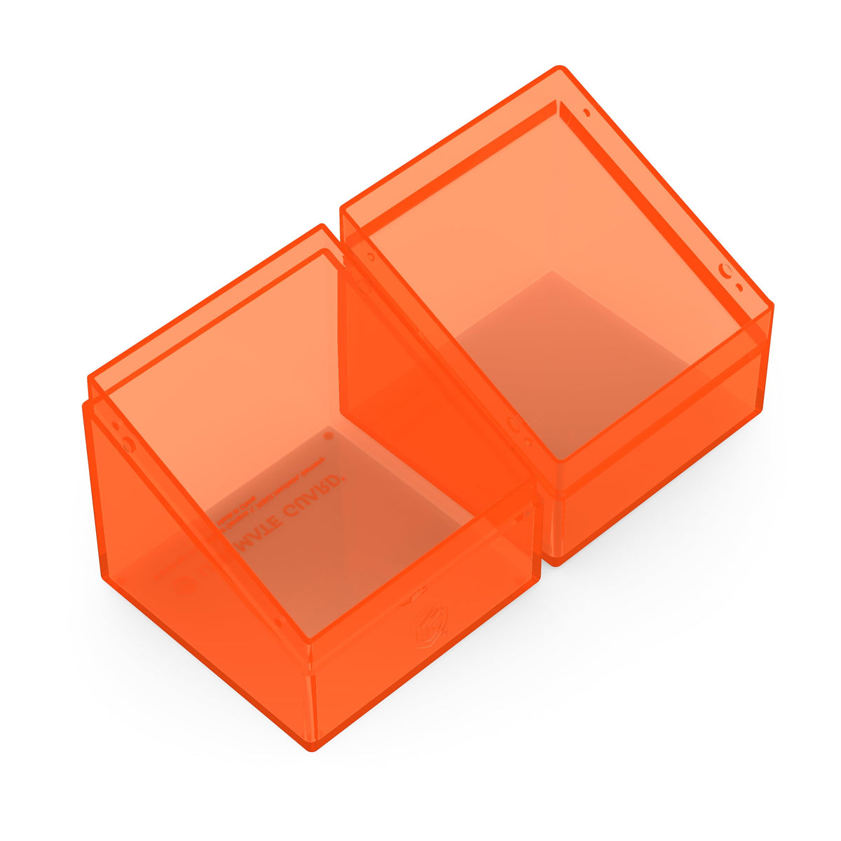 Ultimate Guard Boulder 100+ Clear Deck Case – Secure, Durable Storage for 100 Double-Sleeved Cards (Poppy Topaz)