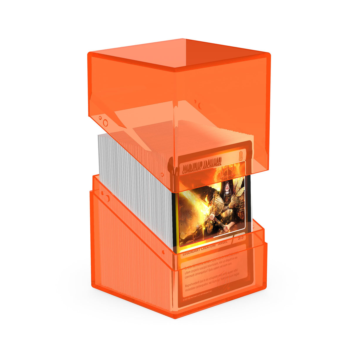 Ultimate Guard Boulder 100+ Clear Deck Case – Secure, Durable Storage for 100 Double-Sleeved Cards (Poppy Topaz)
