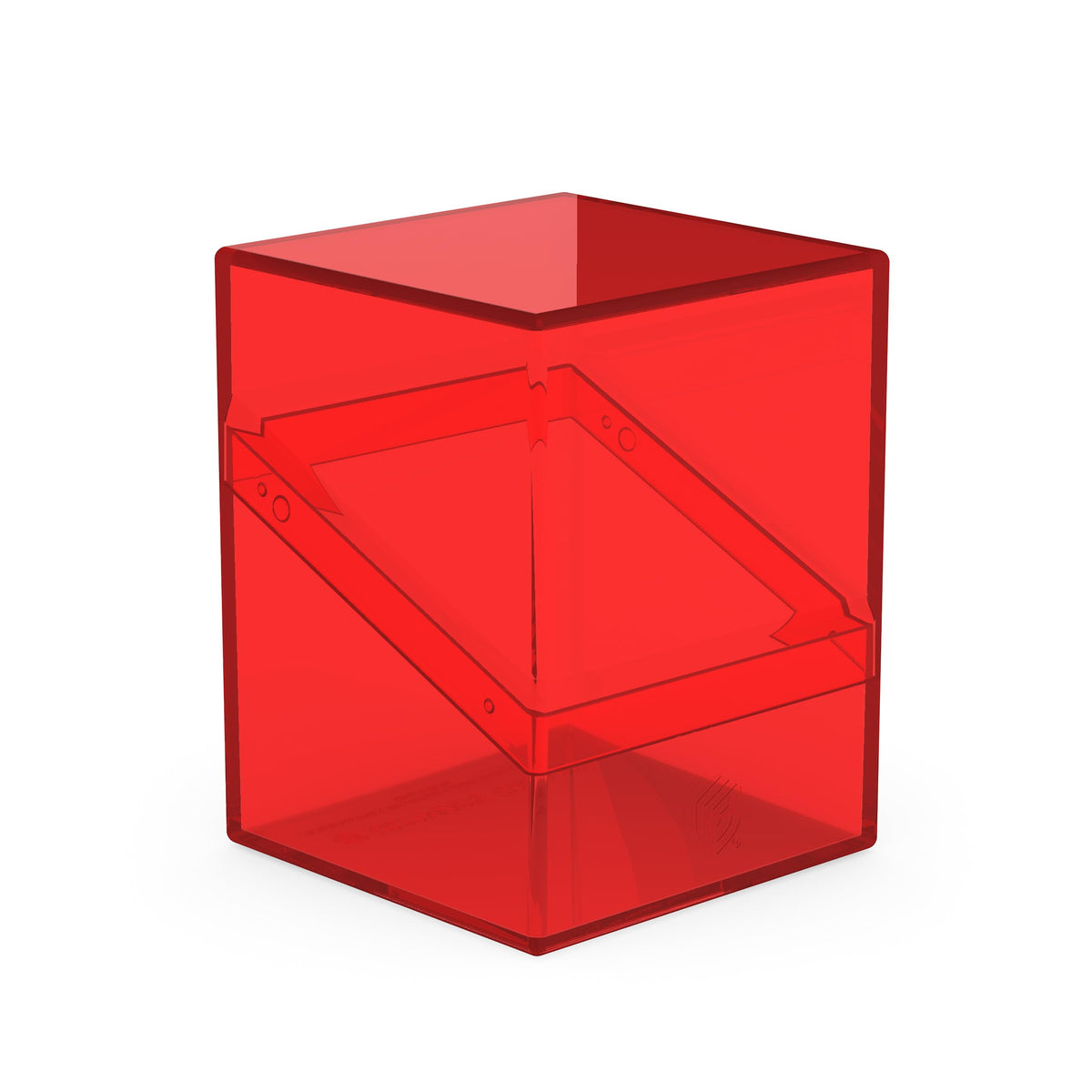 Ultimate Guard Boulder 100+ Clear Deck Case – Ruby, Secure Storage for 100 Double-Sleeved Cards