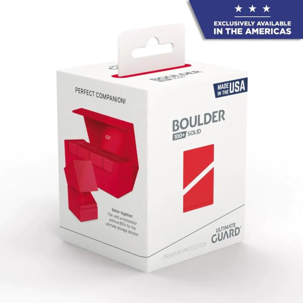 Ultimate Guard Boulder 100+ Classic Deck Case – Sapphire, Secure & Durable Card Storage