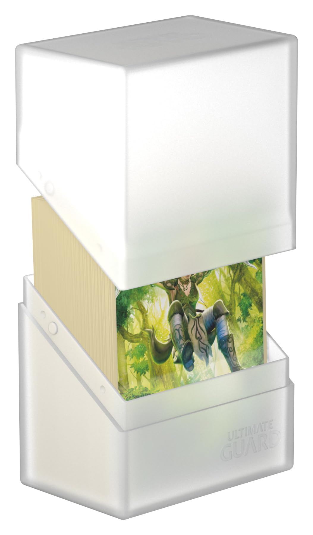 Ultimate Guard Boulder 60+ Classic Deck Case – Frosted, Secure Storage for 60 Double-Sleeved Cards