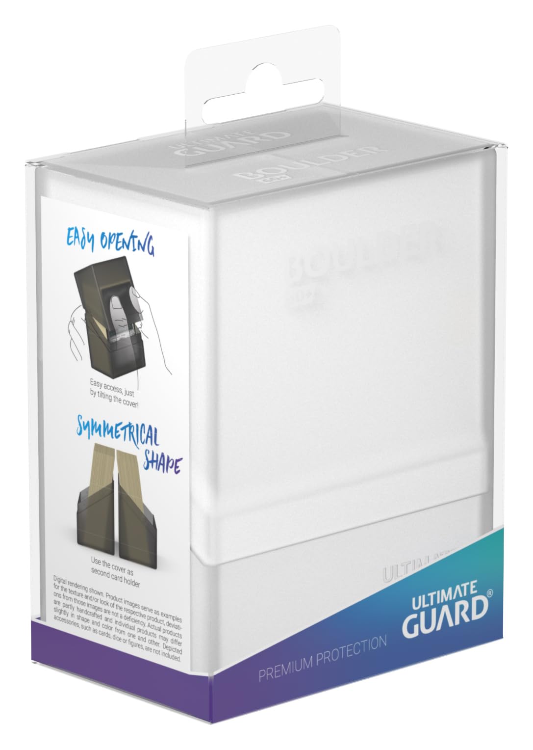 Ultimate Guard Boulder 60+ Classic Deck Case – Frosted, Secure Storage for 60 Double-Sleeved Cards