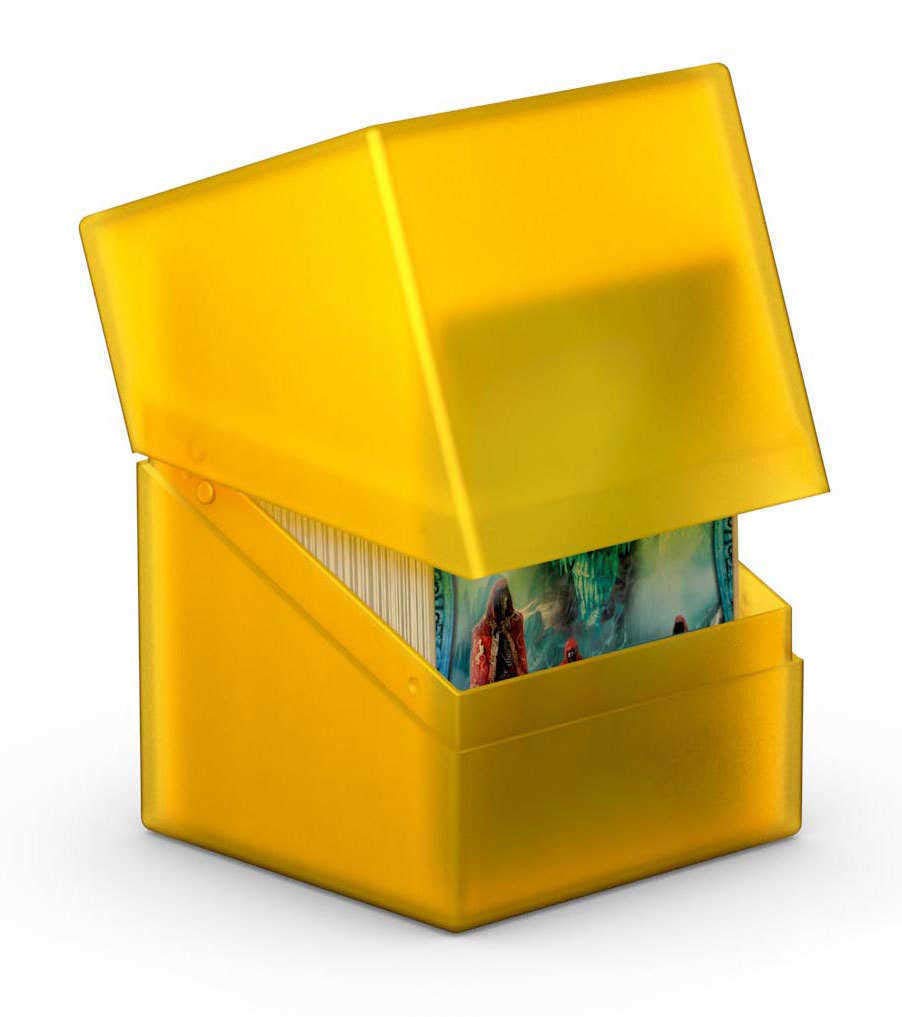 Ultimate Guard Boulder 100+ Classic Amber Deck Case — Secure, Durable Storage for TCG Cards