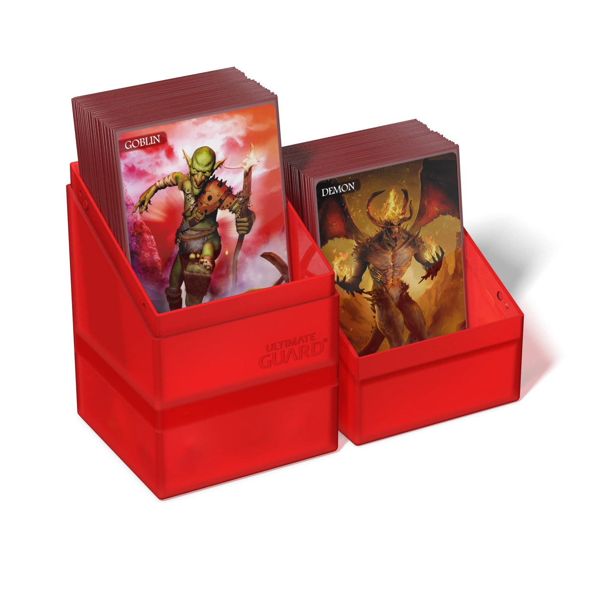 Ultimate Guard Boulder'n'Tray 100+ Ruby: Durable Card Case with Removable Tray