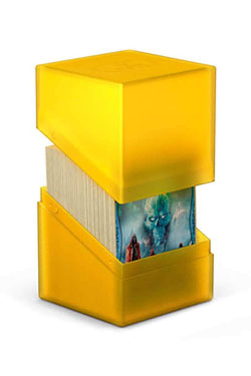Ultimate Guard Boulder 100+ Classic Amber Deck Case — Secure, Durable Storage for TCG Cards