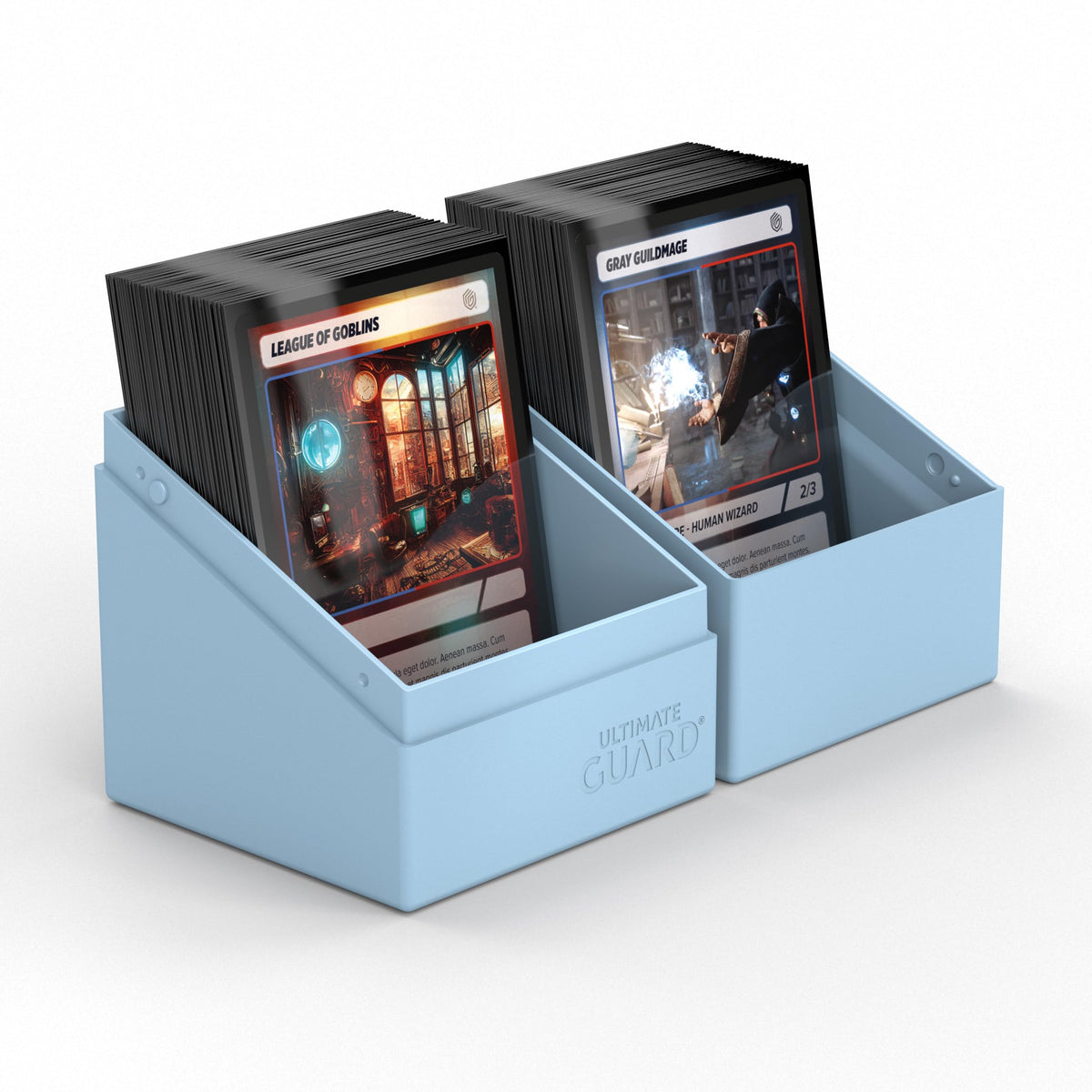 Ultimate Guard Boulder Solid 100+ Deck Case – Holds 100 double-sleeved or 120 single-sleeved cards, Baby Blue, No Transparency