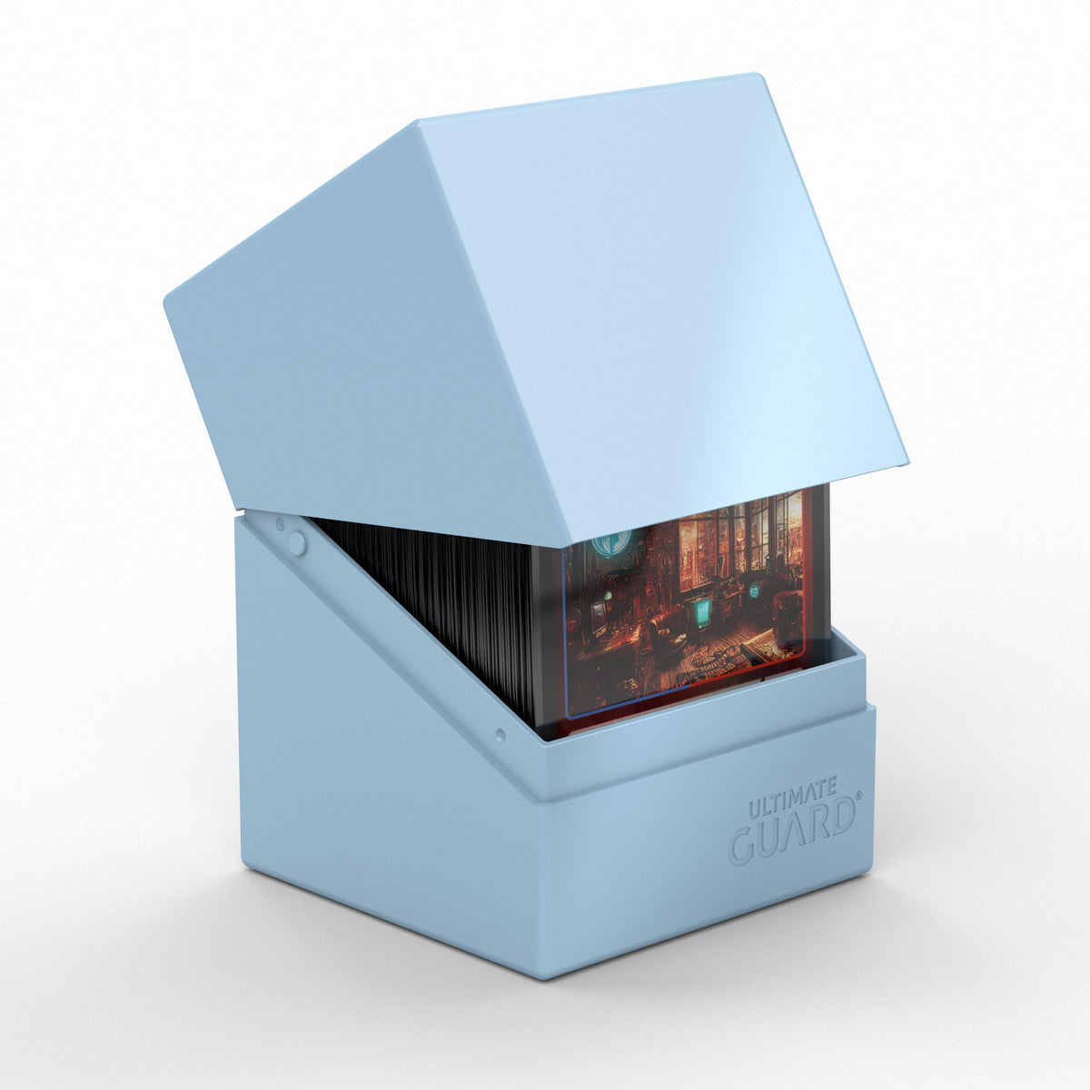 Ultimate Guard Boulder Solid 100+ Deck Case – Holds 100 double-sleeved or 120 single-sleeved cards, Baby Blue, No Transparency