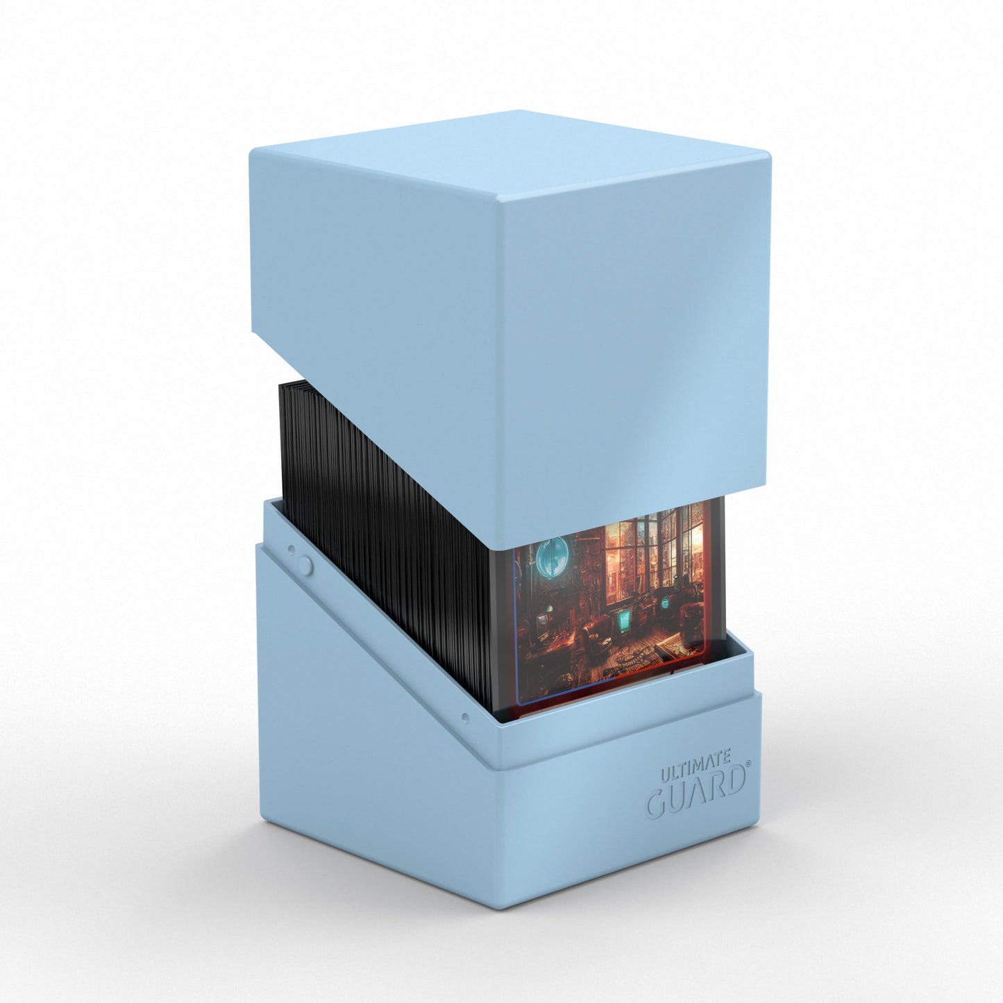 Ultimate Guard Boulder Solid 100+ Deck Case – Holds 100 double-sleeved or 120 single-sleeved cards, Baby Blue, No Transparency