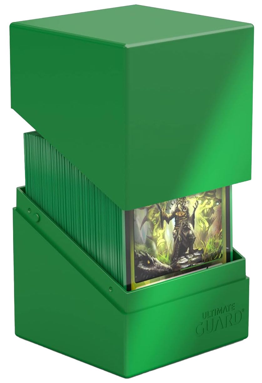 Ultimate Guard Boulder Solid 100+ Deck Case – 100 Double-Sleeved Cards (Green)