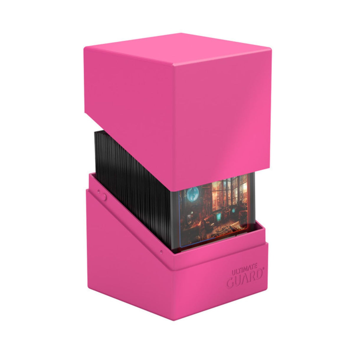 Ultimate Guard Boulder Solid 100+ Neon Pink Deck Case – Secure, Opaque Card Storage