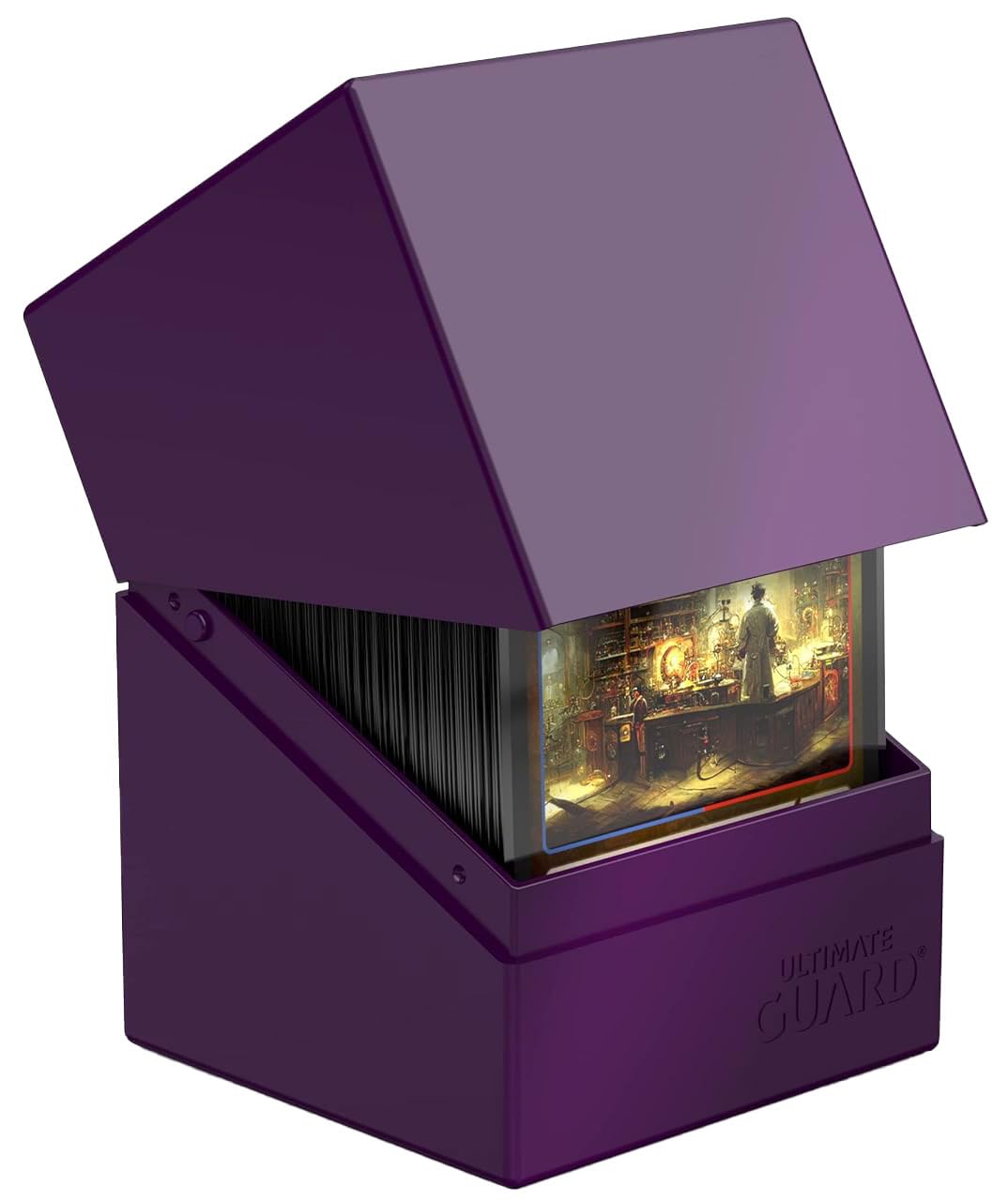 Ultimate Guard Boulder Solid 100+ Deck Case – Purple, Secure & Durable Storage for 100 Double-Sleeved Cards