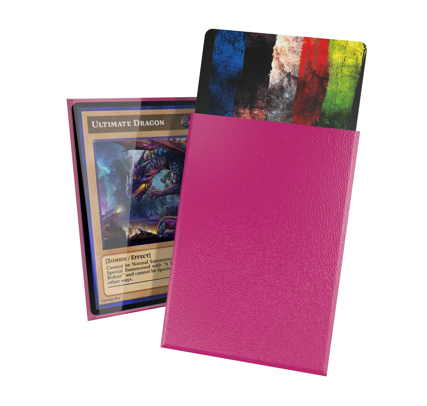 Ultimate Guard Cortex Outer Card Sleeves – 60 Japanese Size, Pink Back, Glossy Finish (62 x 89mm), No PVC