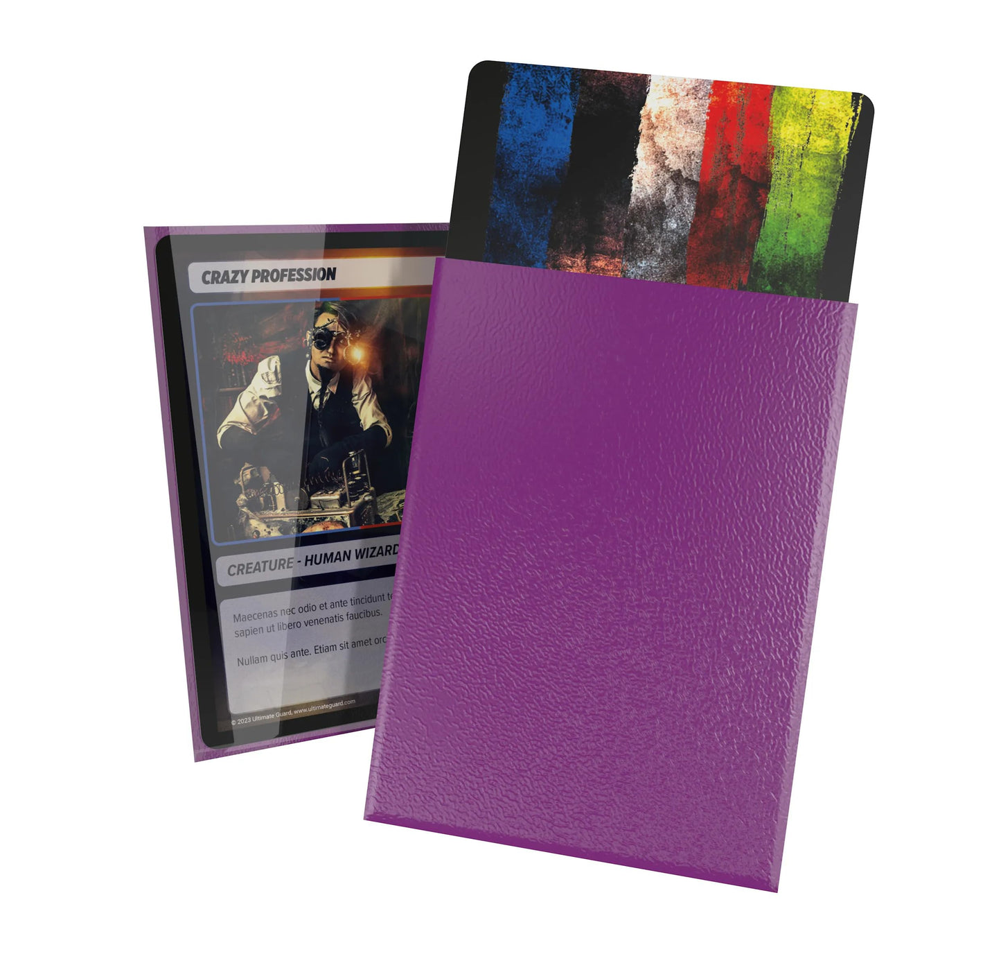 Ultimate Guard Cortex Outer Card Sleeves - 100 Standard Size 66 x 91mm, Purple Back, Glossy Finish, PVC-Free & Acid-Free, High Clarity