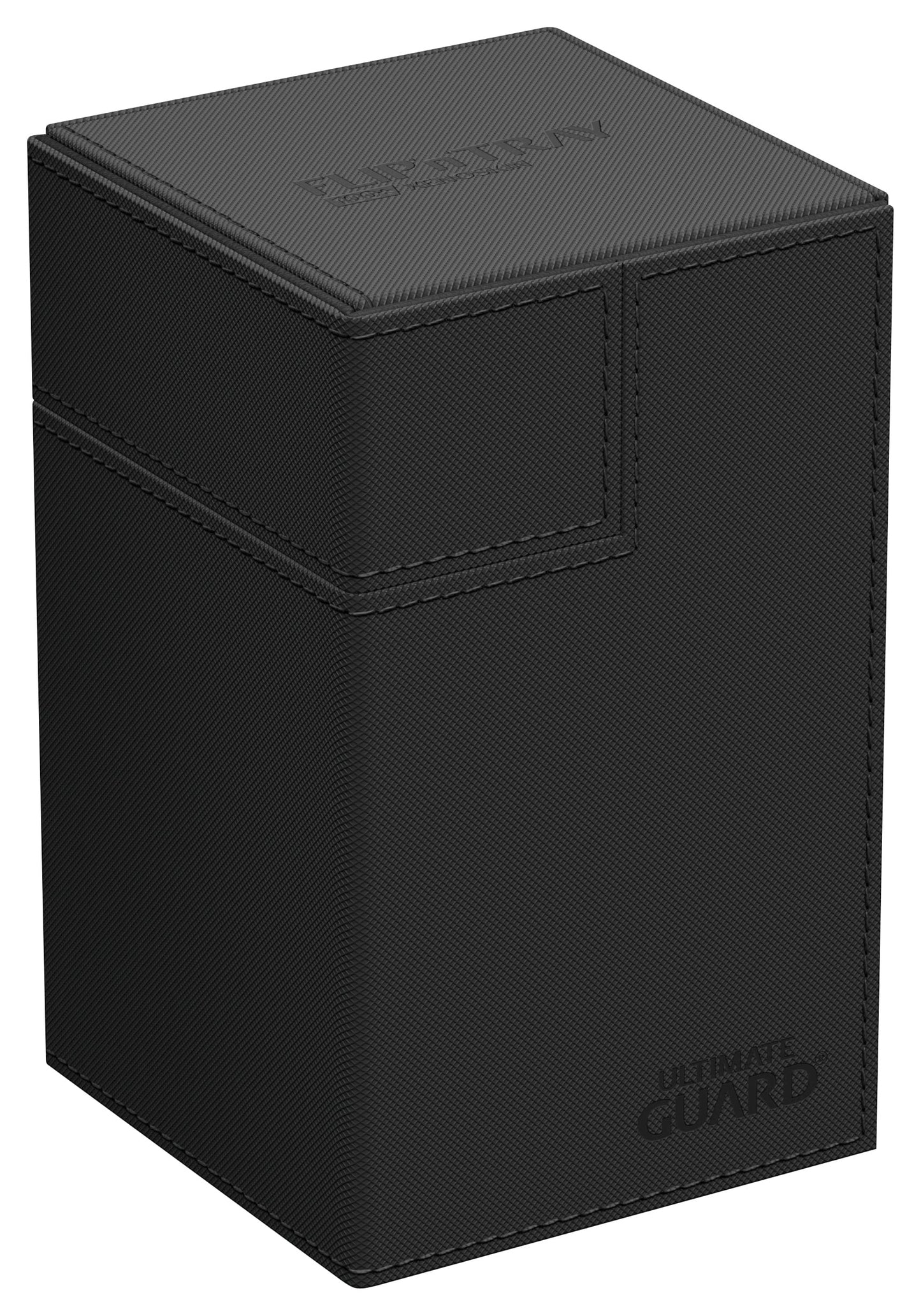 Ultimate Guard Flip'n'Tray 100+ Deck Case – 100 Double-Sleeved Cards + Dice Tray, Black