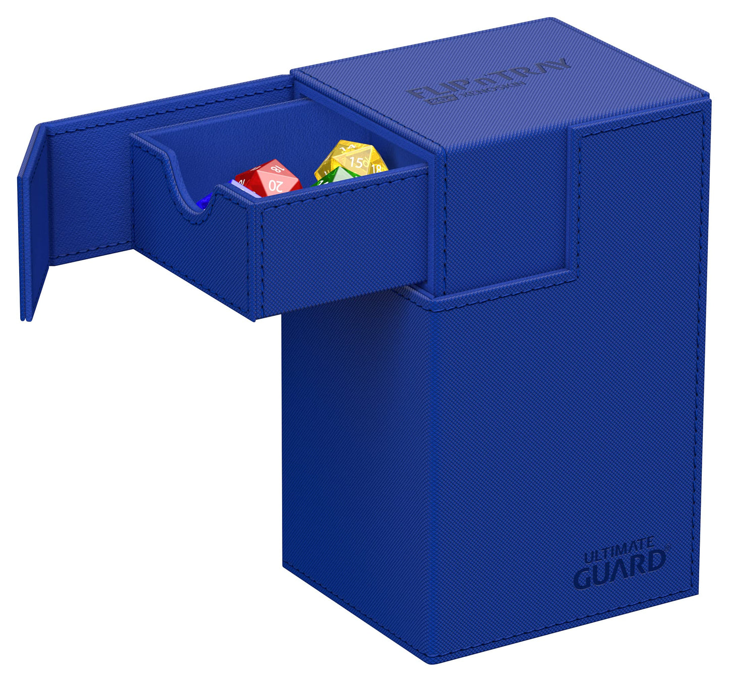 Ultimate Guard Flip'n'Tray 80+ Deck Case — Magnetic Closure, Microfiber Lining, Blue