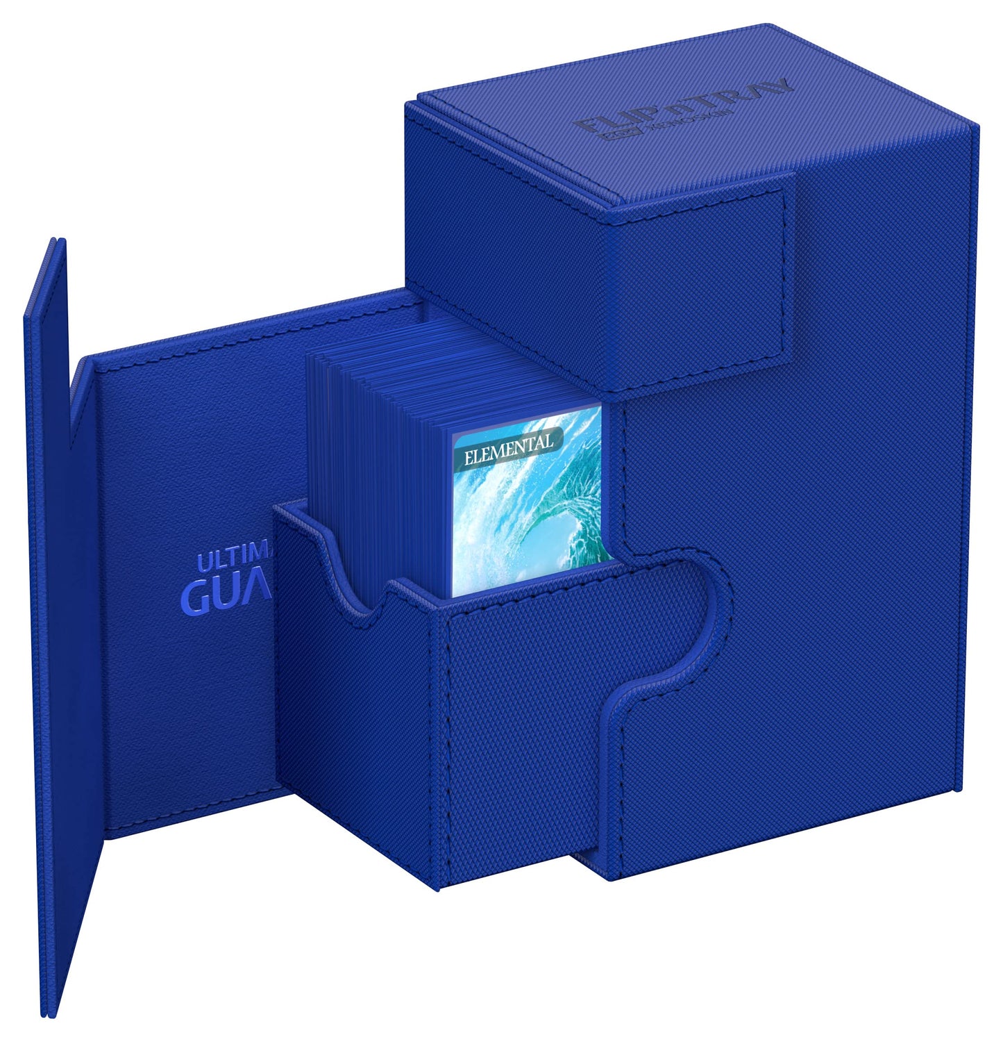 Ultimate Guard Flip'n'Tray 80+ Deck Case — Magnetic Closure, Microfiber Lining, Blue