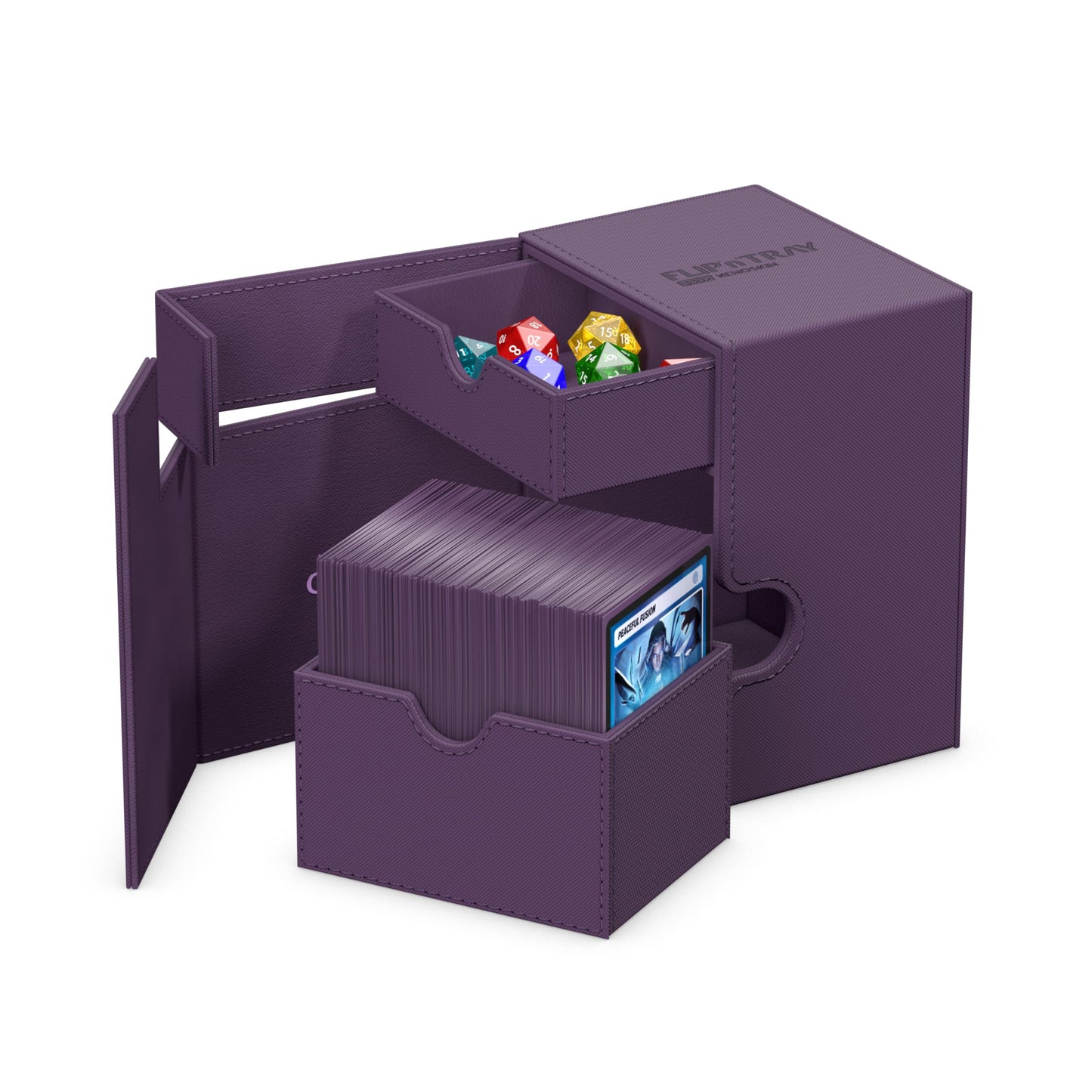 Ultimate Guard Flip'n'Tray 133+ Purple Deck Case with Magnetic Closure & Microfiber Lining