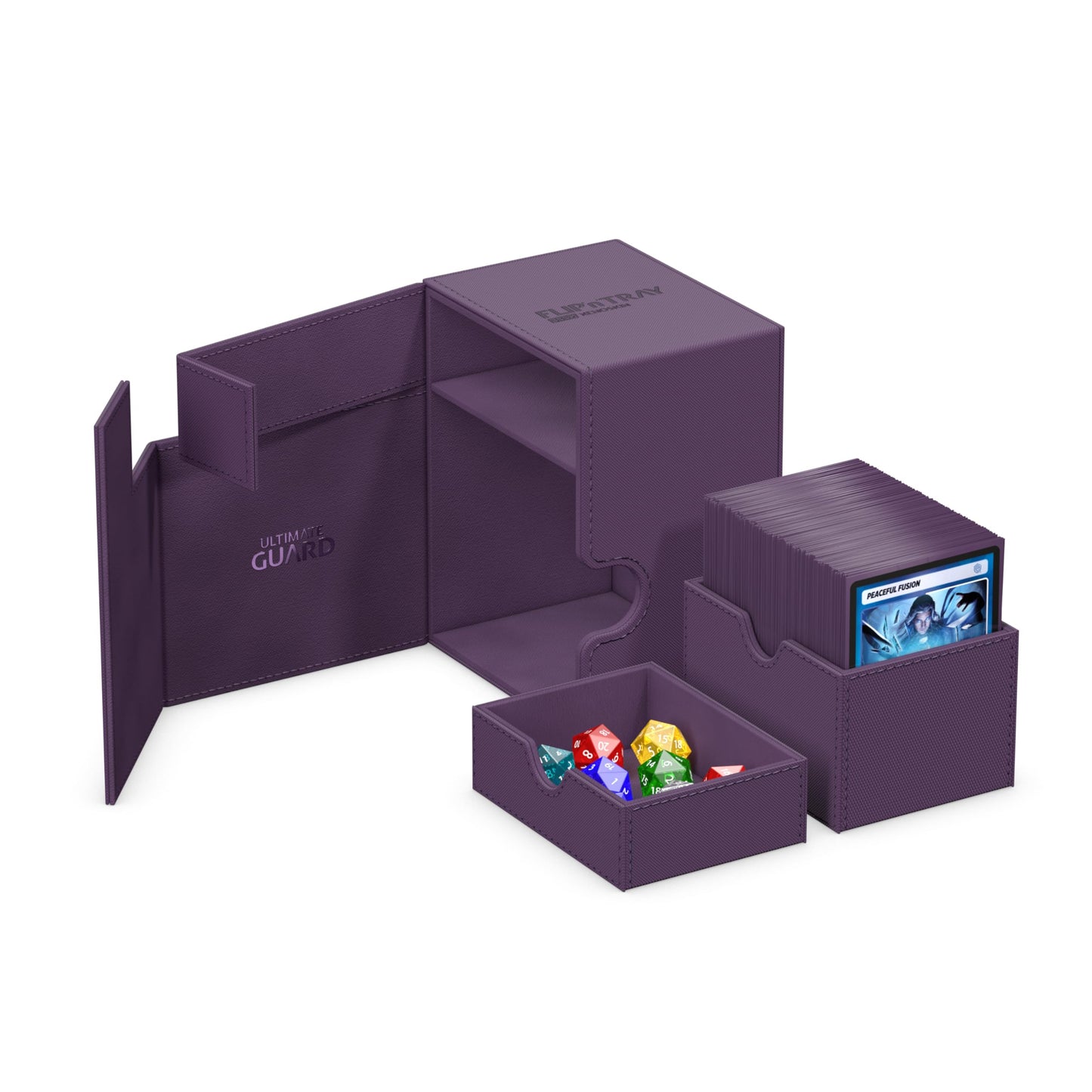Ultimate Guard Flip'n'Tray 133+ Purple Deck Case with Magnetic Closure & Microfiber Lining