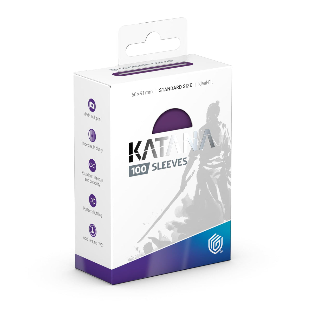 Ultimate Guard Katana Sleeves – 100 Standard 66x91mm Iris Bloom, PVC-Free, Acid-Free
