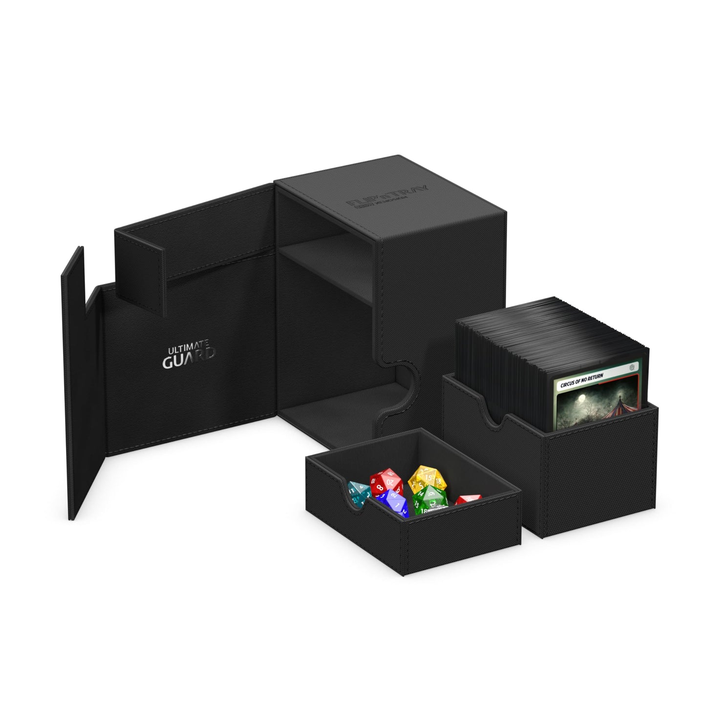 Ultimate Guard Flip'n'Tray 133+ Deck Case with Dice Tray – Black