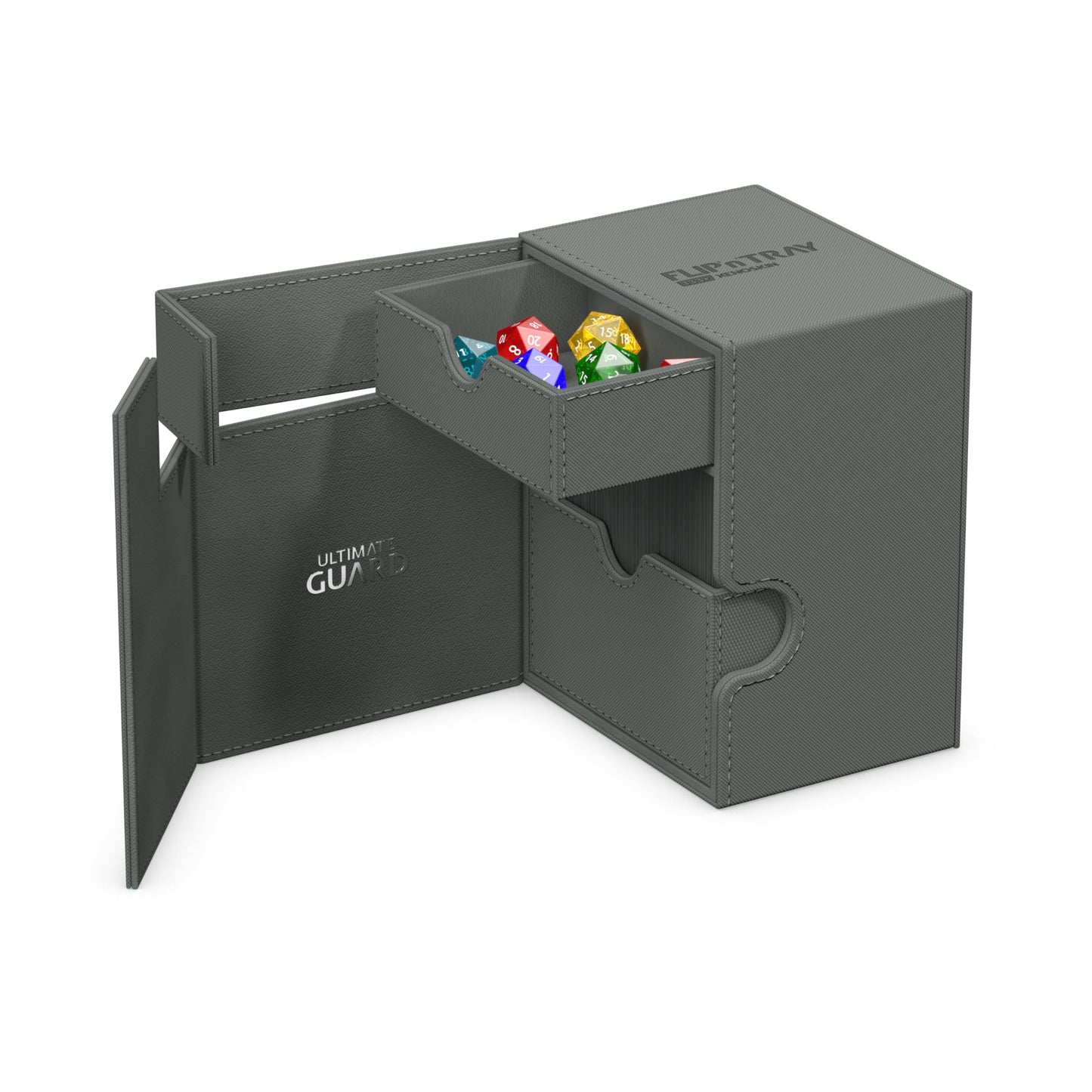 Ultimate Guard Flip'n'Tray 133+ Deck Case with Dice Tray – Independent Trays, Magnetic Closure, Microfiber Lining