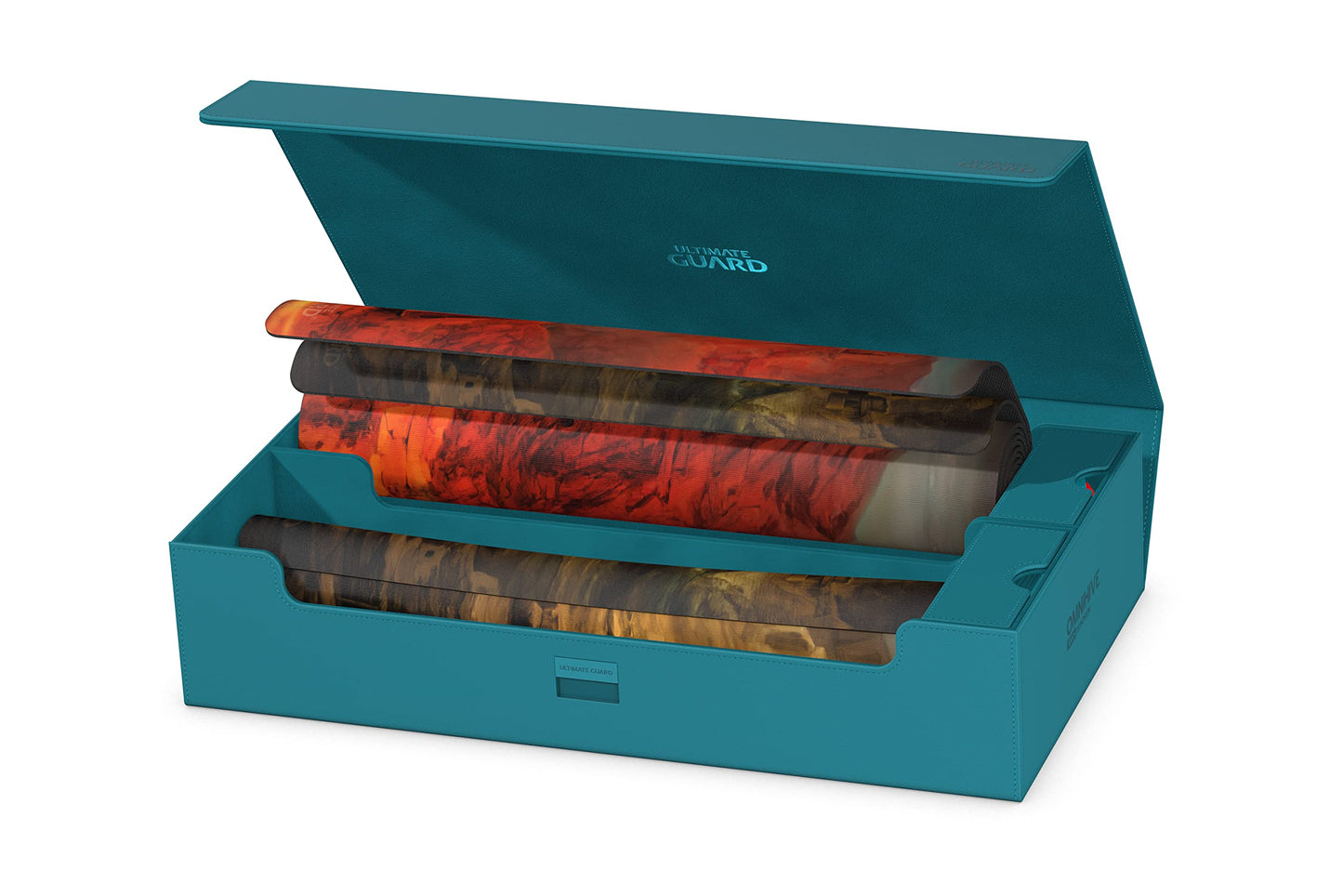 Ultimate Guard Omnihive 1000+ Deck Case – 1000 Double-Sleeved Cards, 2 Removable Trays, Petrol