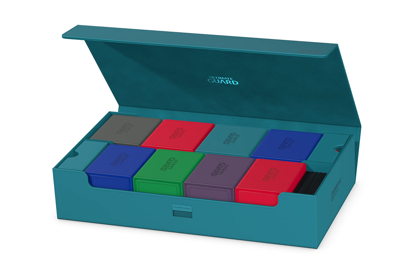 Ultimate Guard Omnihive 1000+ Deck Case – 1000 Double-Sleeved Cards, 2 Removable Trays, Petrol