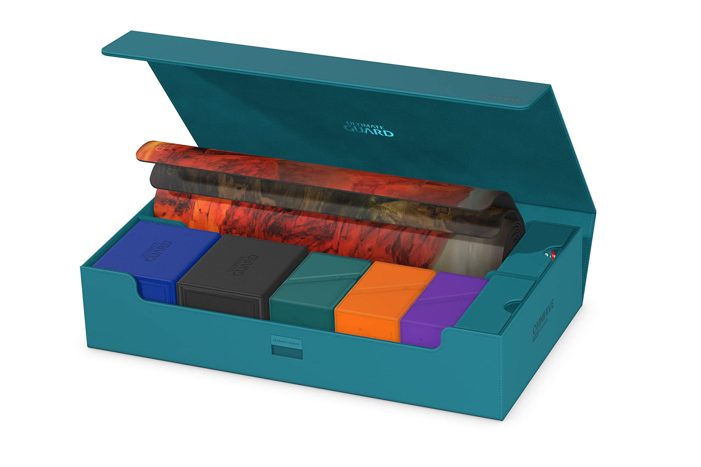 Ultimate Guard Omnihive 1000+ Deck Case – 1000 Double-Sleeved Cards, 2 Removable Trays, Petrol