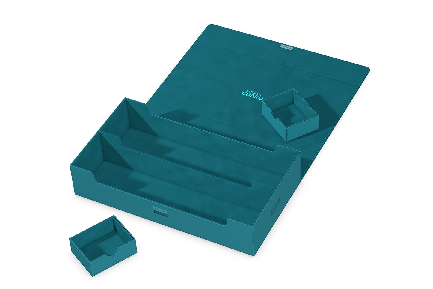 Ultimate Guard Omnihive 1000+ Deck Case – 1000 Double-Sleeved Cards, 2 Removable Trays, Petrol