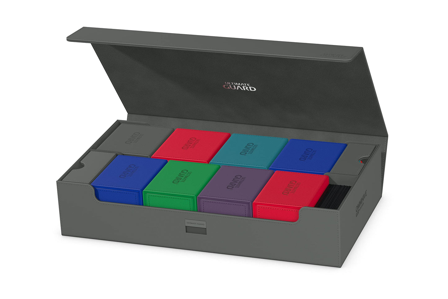 Ultimate Guard Omnihive 1000+ Deck Case – 2 Removable Trays, Magnetic Closure, Grey