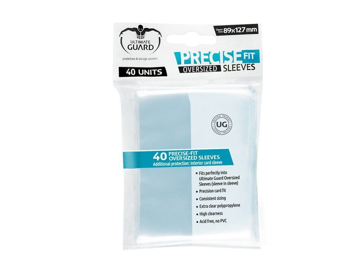 Ultimate Guard Precise Fit Oversized Card Sleeves – 40 Pack with Inner Sleeves