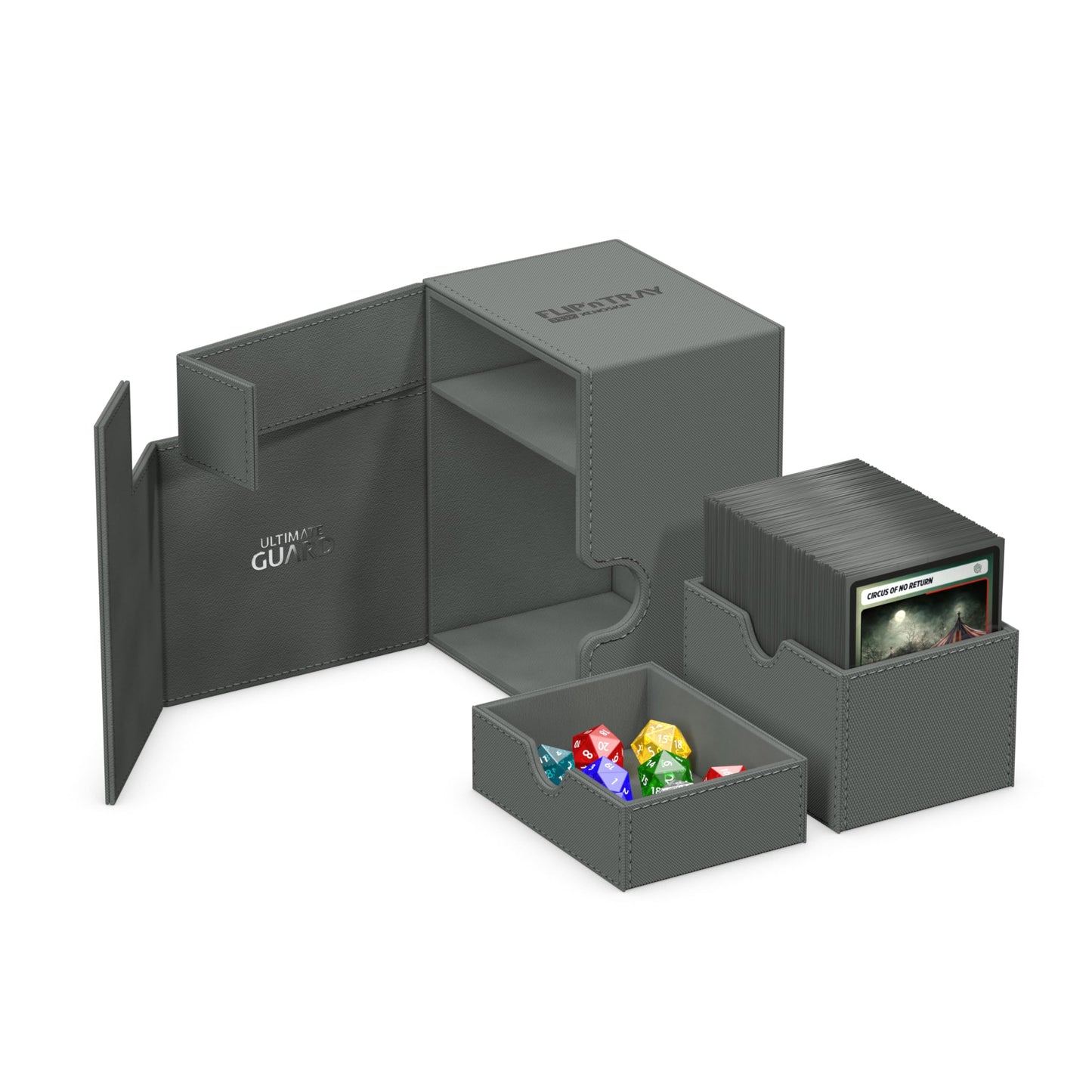 Ultimate Guard Flip'n'Tray 133+ Deck Case with Dice Tray – Independent Trays, Magnetic Closure, Microfiber Lining