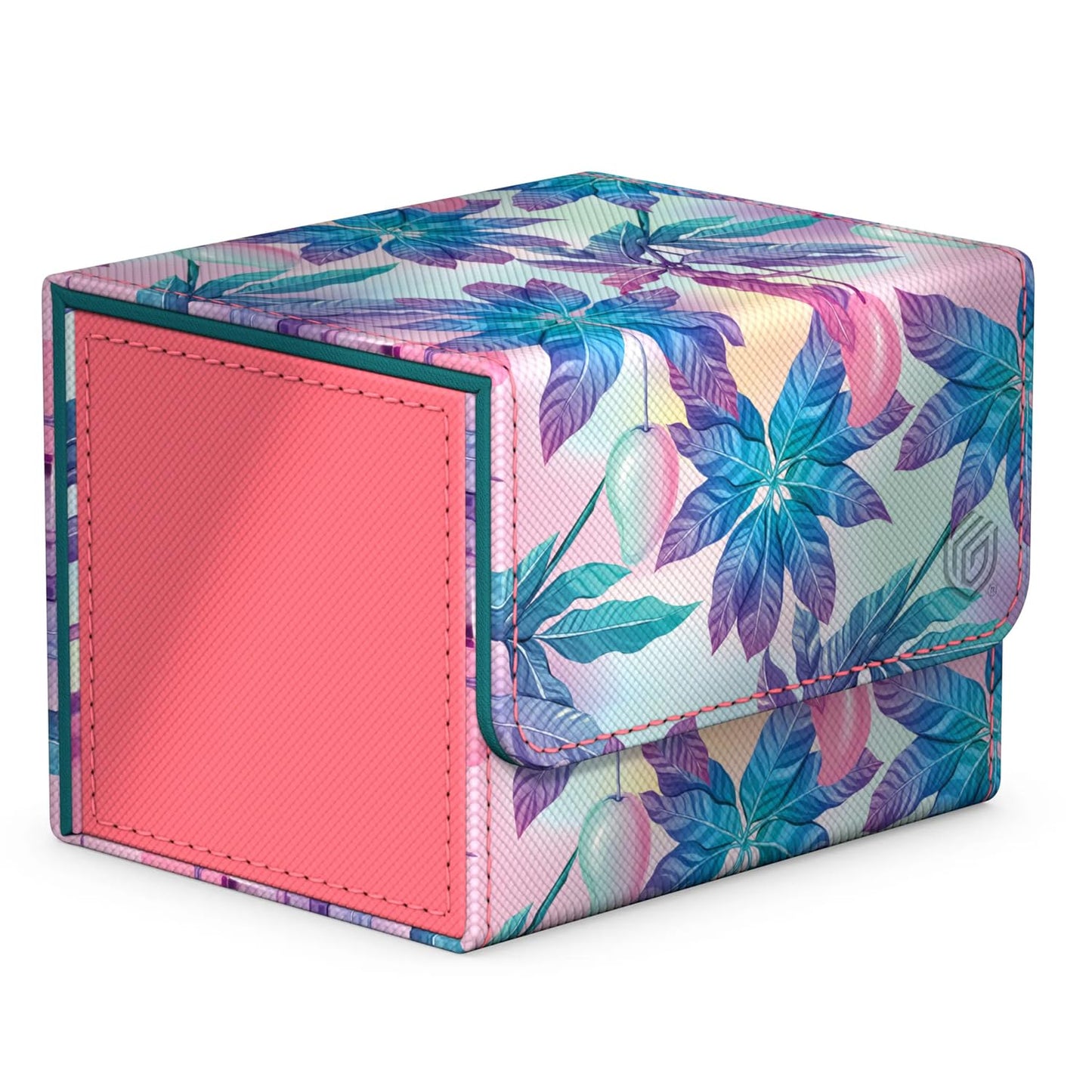 Ultimate Guard Sidewinder 100+ Floral Places II Deck Box – Miami Pink, Magnetic Closure & Microfiber Interior