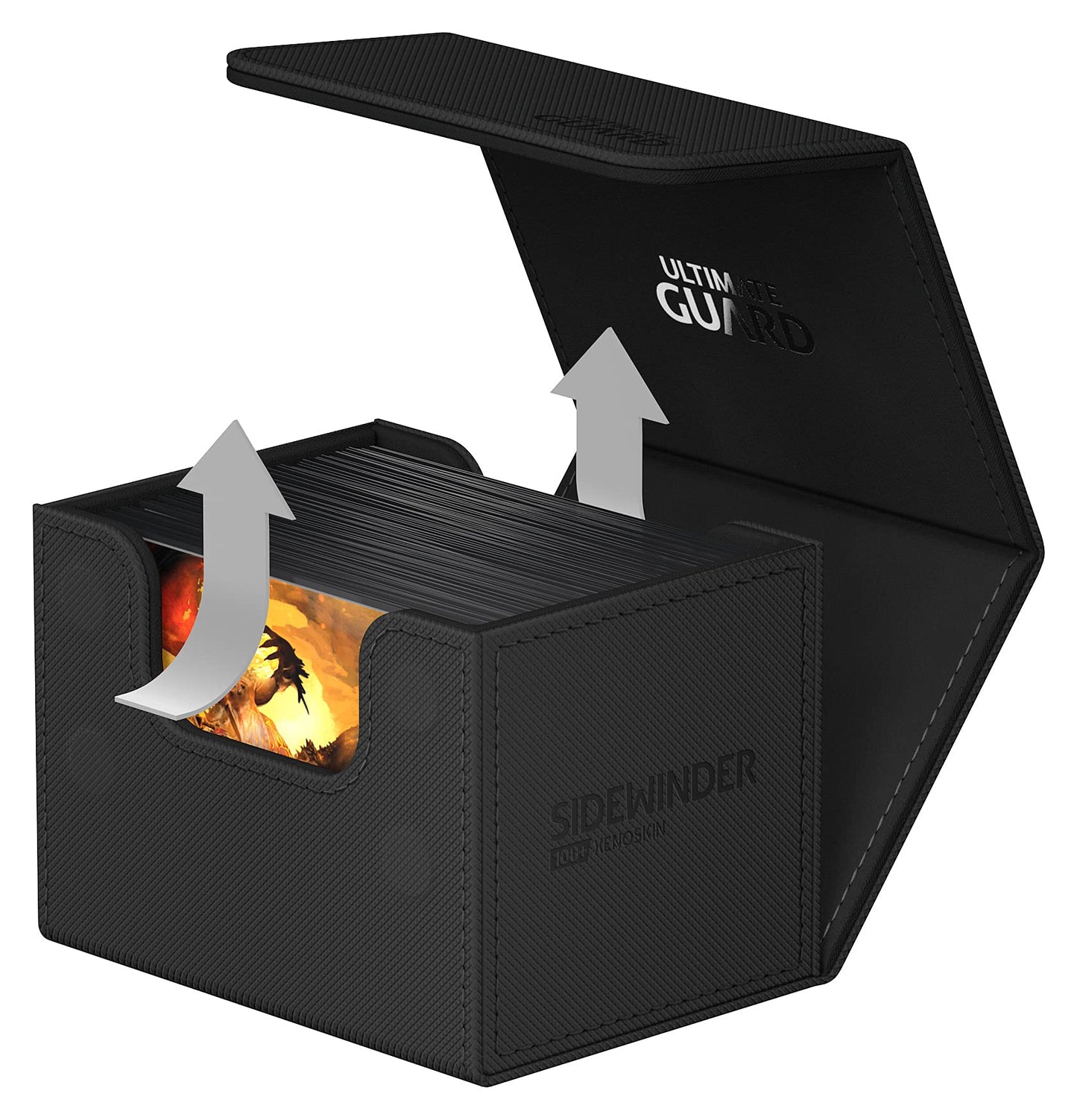 Ultimate Guard Sidewinder 100+ Deck Box – 100 Double-Sleeved Cards, Magnetic Closure, Microfiber Lining