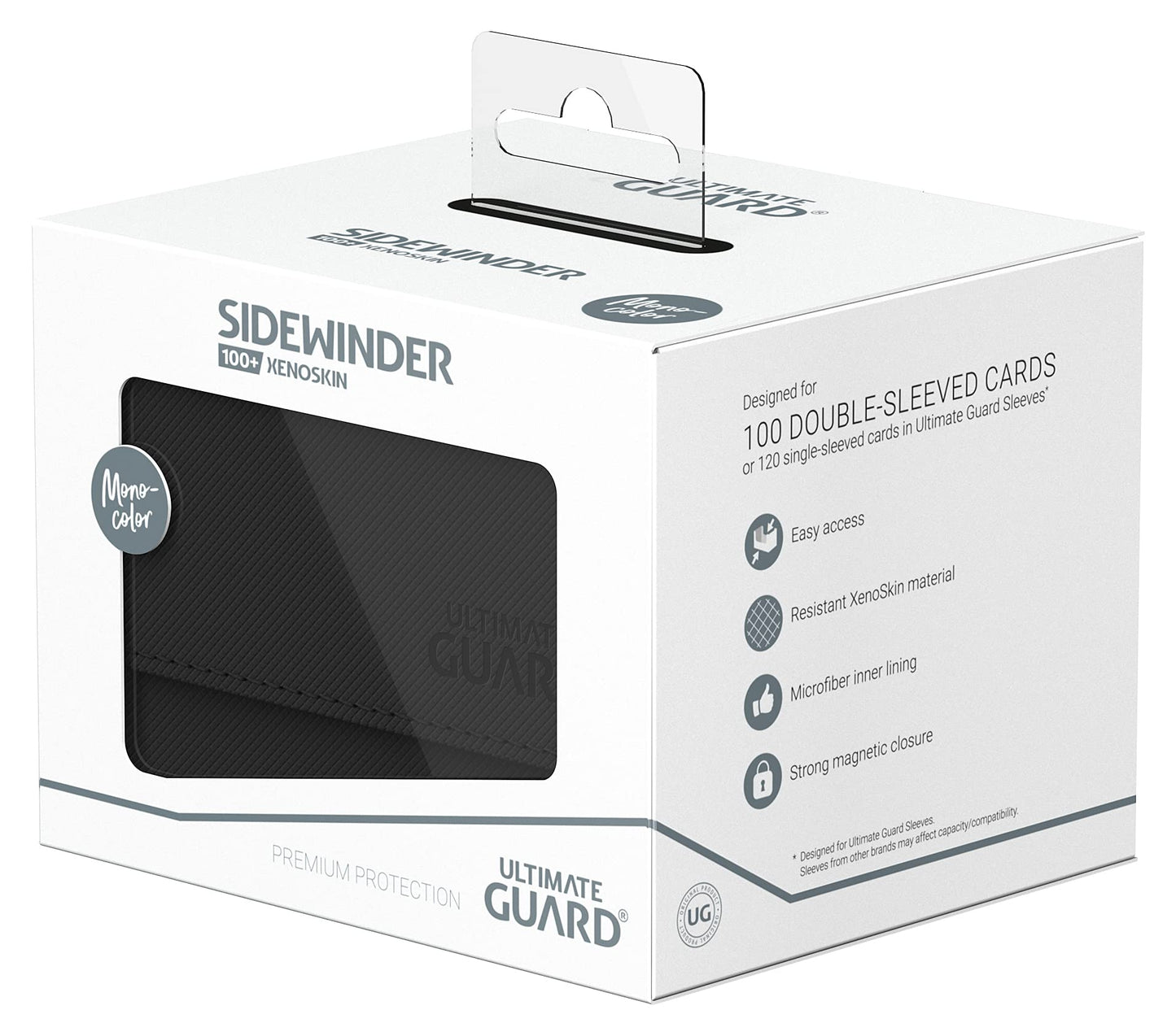 Ultimate Guard Sidewinder 100+ Deck Box – 100 Double-Sleeved Cards, Magnetic Closure, Microfiber Lining