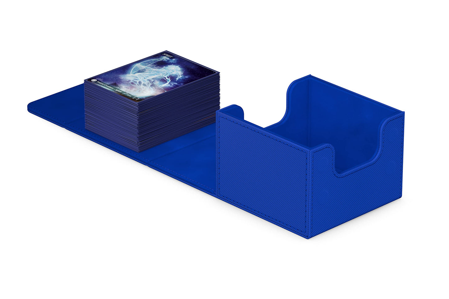 Ultimate Guard Sidewinder 133+ Deck Box – Magnetic Closure, 133+ Double-Sleeved Card Storage, Blue
