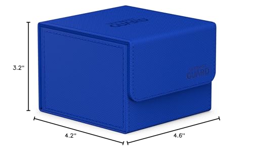 Ultimate Guard Sidewinder 133+ Deck Box – Magnetic Closure, 133+ Double-Sleeved Card Storage, Blue