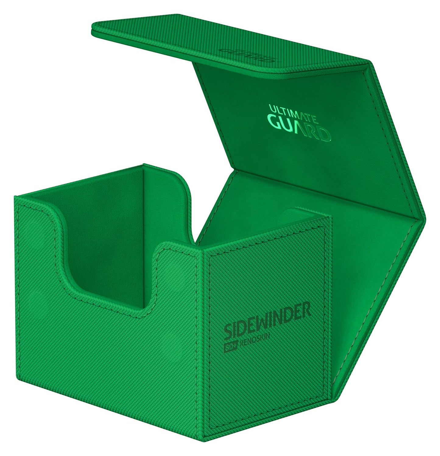 Ultimate Guard Sidewinder 80+ Deck Box – 80 Double-Sleeved Cards, Green