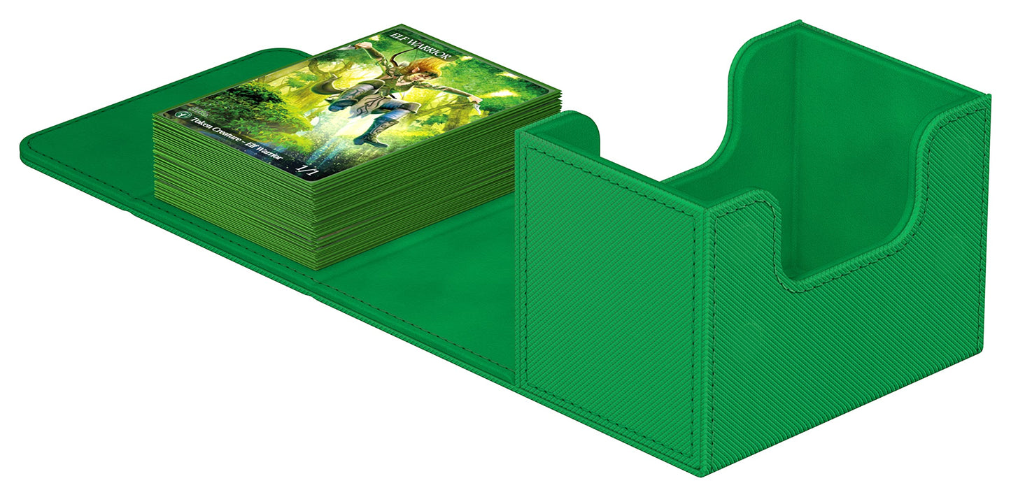 Ultimate Guard Sidewinder 80+ Deck Box – 80 Double-Sleeved Cards, Green