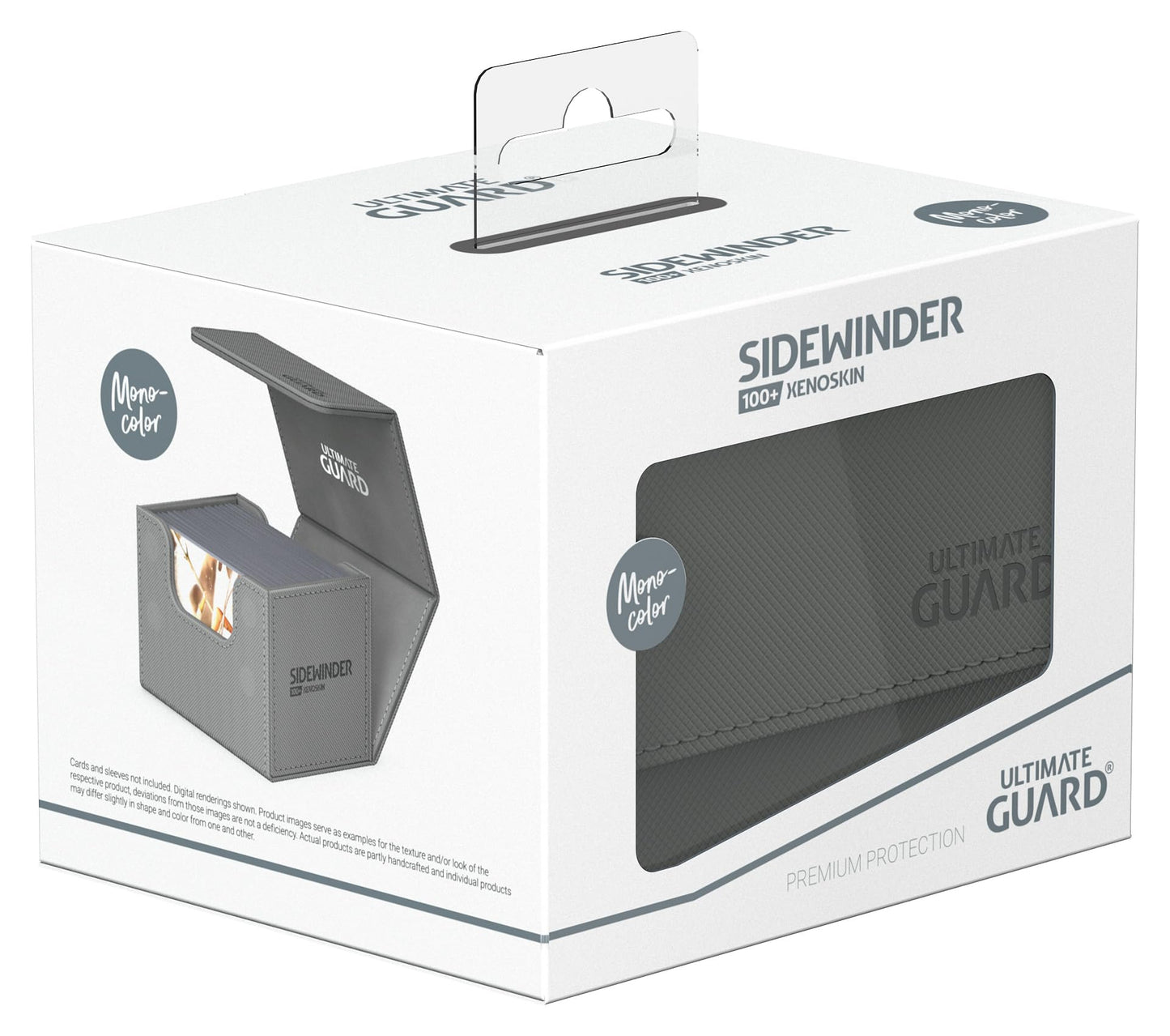 Ultimate Guard Sidewinder 100+ Deck Box – 100 Double-Sleeved Cards, Grey, Magnetic Closure