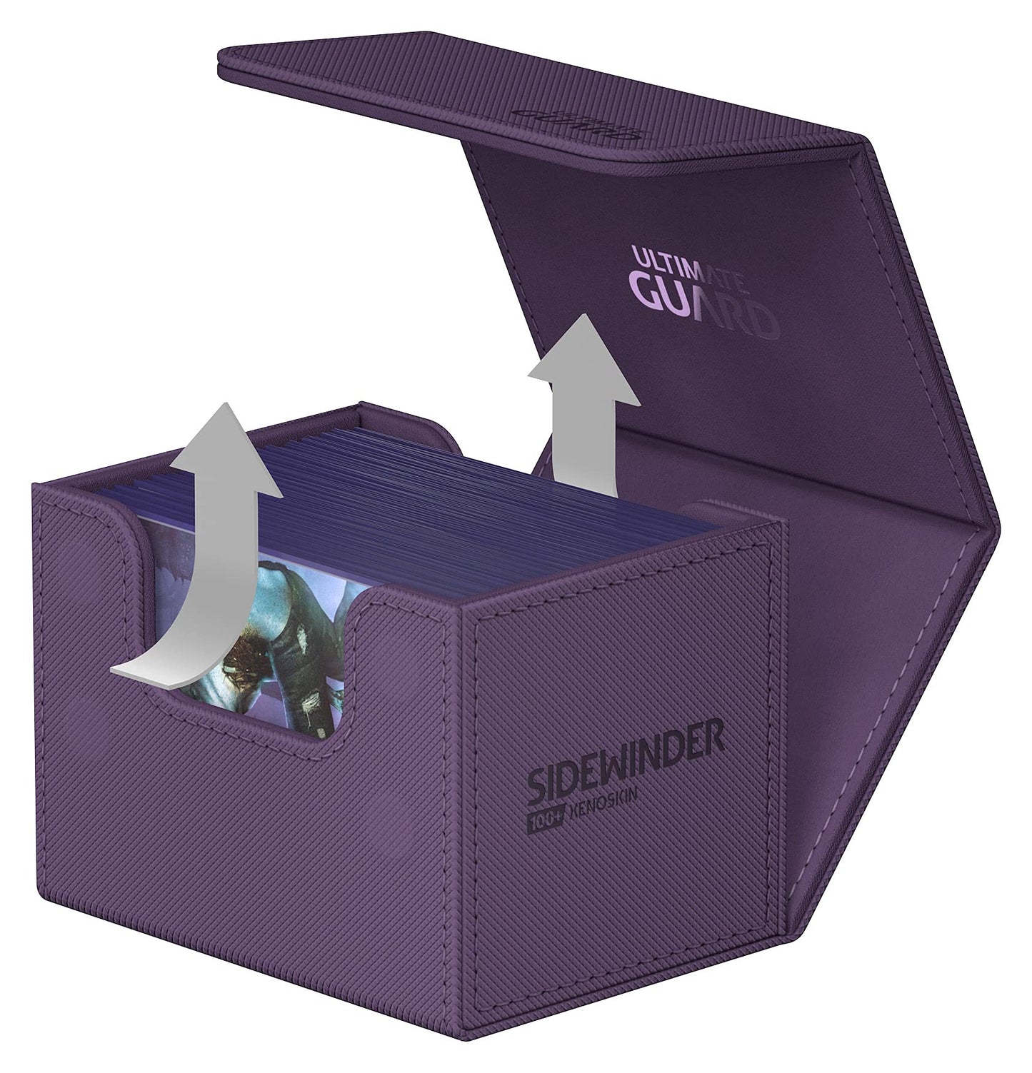 Ultimate Guard Sidewinder 100+ Purple Deck Box – Magnetic Closure & Microfiber Lining