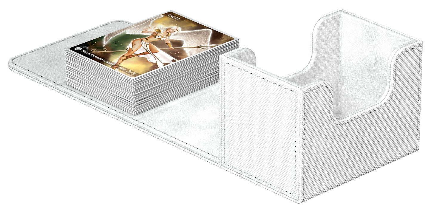 Ultimate Guard Sidewinder 80+ Deck Box – Magnetic Closure, White, Secure 80 Double-Sleeved Cards