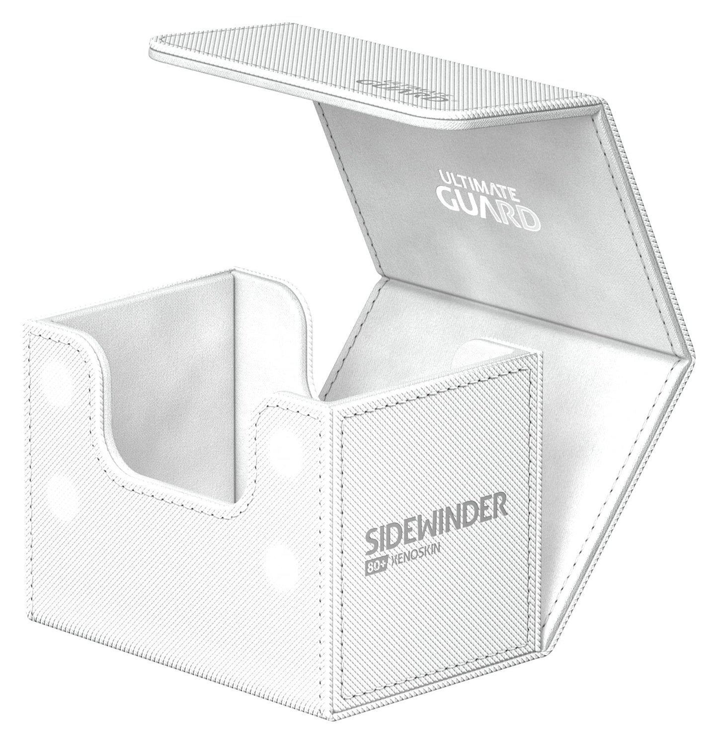 Ultimate Guard Sidewinder 80+ Deck Box – Magnetic Closure, White, Secure 80 Double-Sleeved Cards