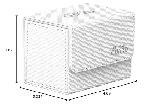 Ultimate Guard Sidewinder 80+ Deck Box – Magnetic Closure, White, Secure 80 Double-Sleeved Cards