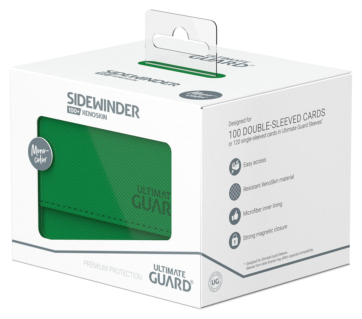 Ultimate Guard Sidewinder 100+ Deck Box — Magnetic Closure, XenoSkin, 100 Double-Sleeved Card Capacity