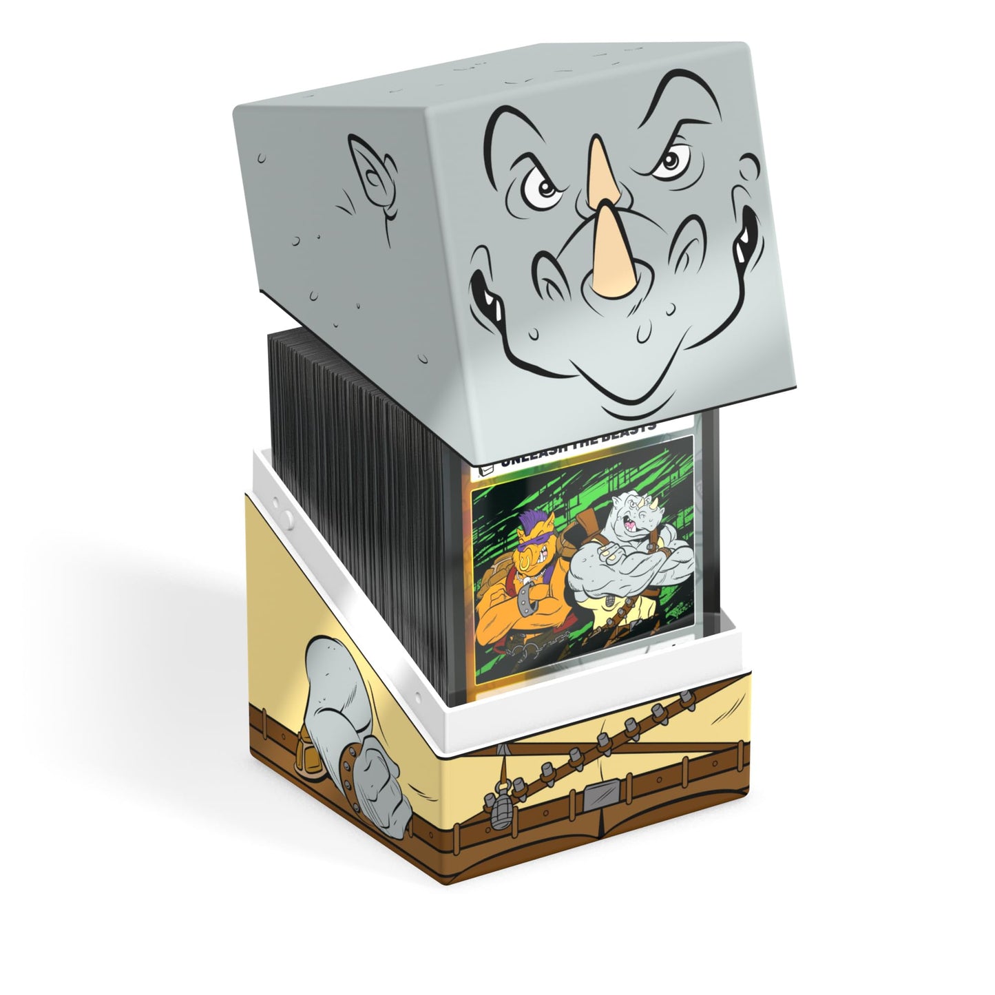 Ultimate Guard Squaroes Boulder 100+ TMNT Rocksteady Deck Box – Secure Collectible Storage