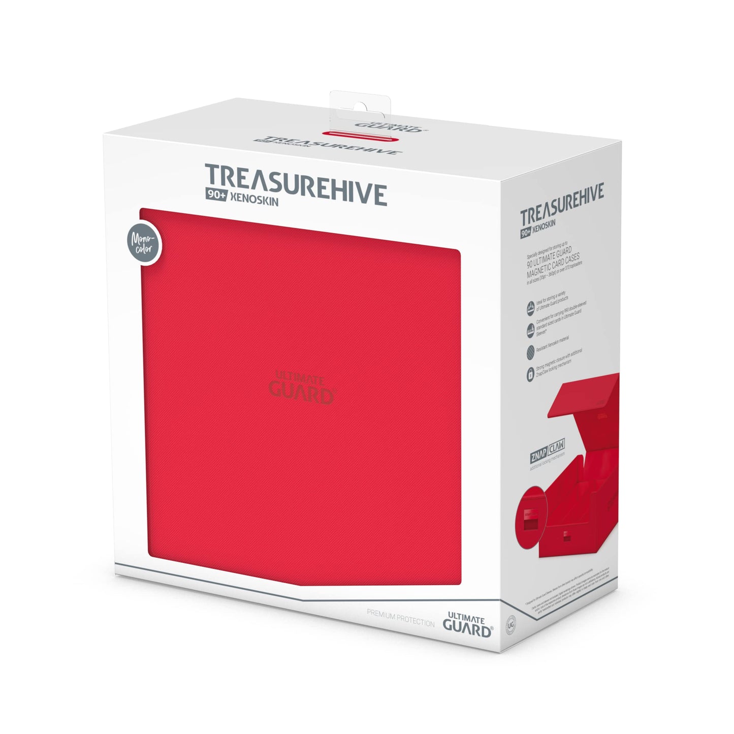 Ultimate Guard Treasurehive 90+ Magnetic Case — Holds 90 Card Cases or 370+ Toploaders (Red)