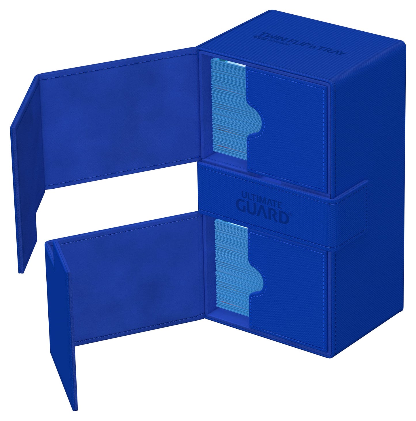 Ultimate Guard Twin Flip'n'Tray 200+ Deck Case with Dice Tray - Blue