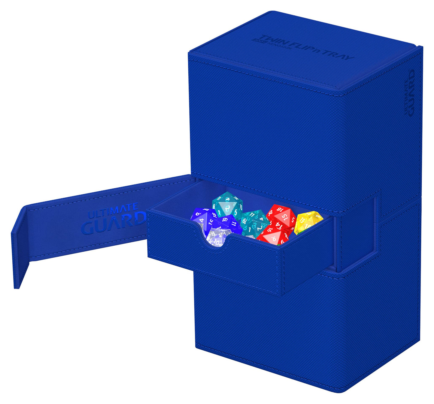 Ultimate Guard Twin Flip'n'Tray 200+ Deck Case with Dice Tray - Blue