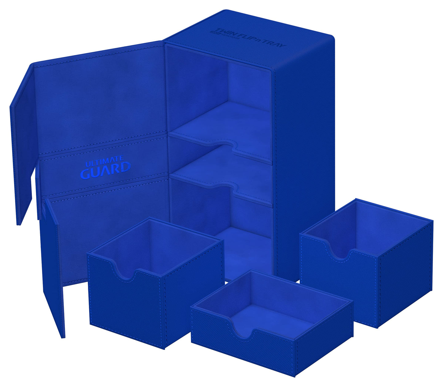 Ultimate Guard Twin Flip'n'Tray 200+ Deck Case with Dice Tray - Blue